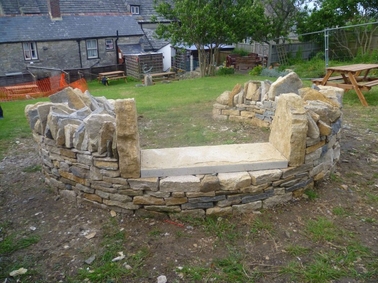 Memorial seat - Drystone Wall